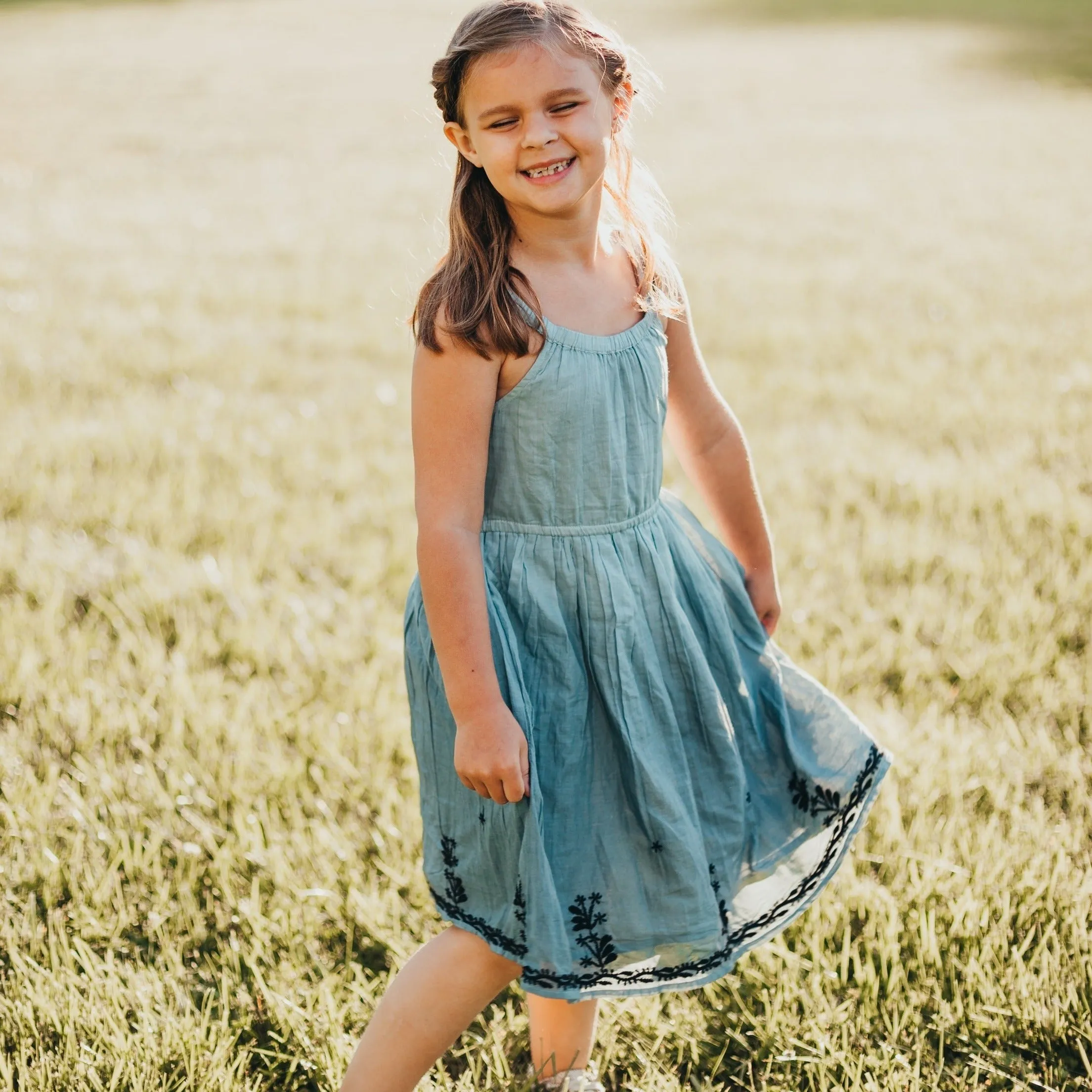 leila dress in grey