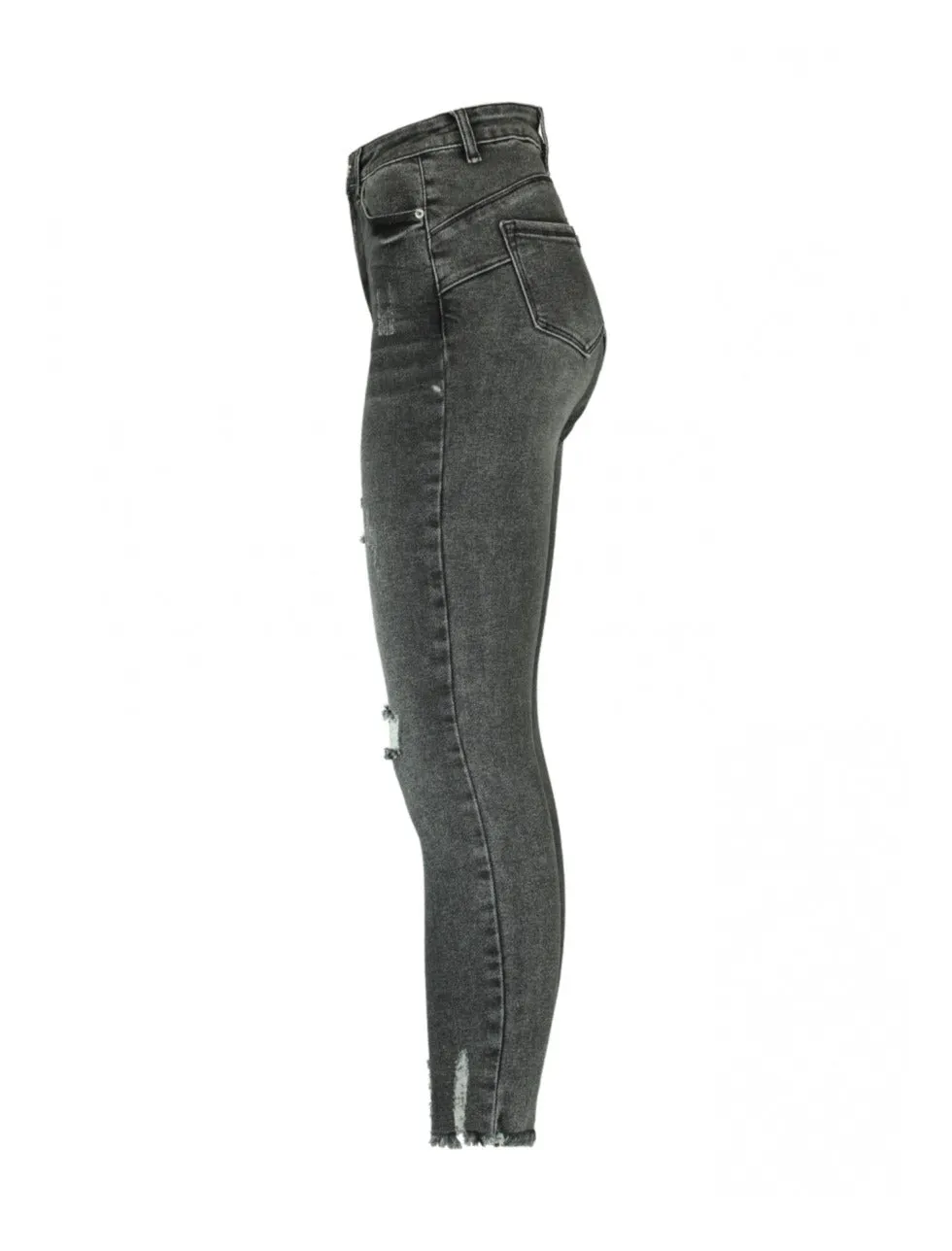 Liz Grey High Waist Skinny Jeans