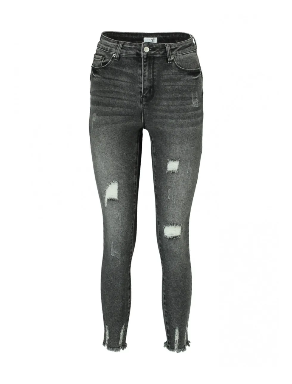 Liz Grey High Waist Skinny Jeans