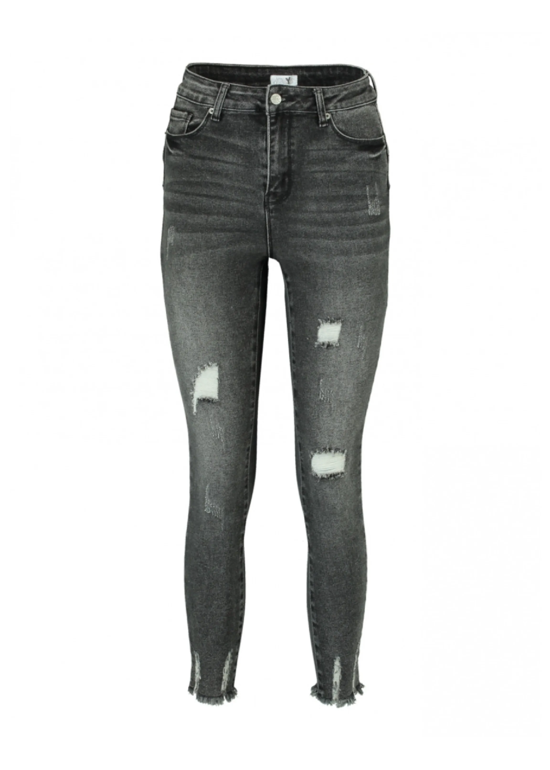 Liz Grey High Waist Skinny Jeans