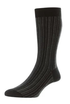 MARSDEN | Vertical Stripe | Black/Charcoal