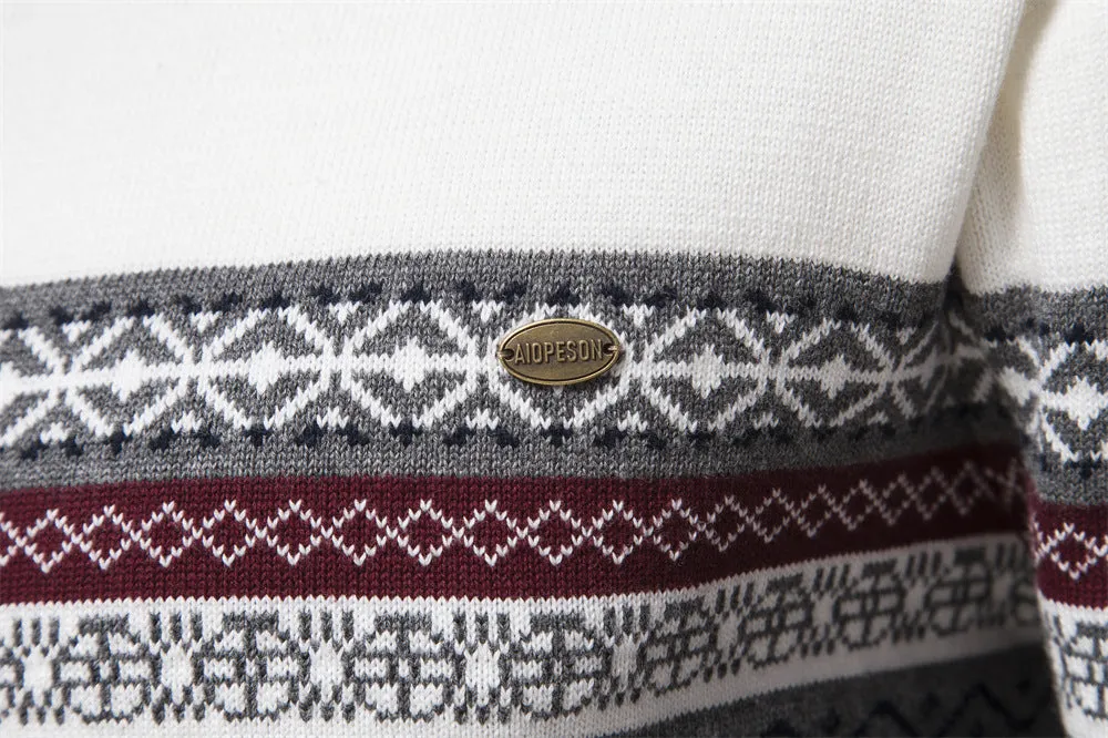 Men's Warm Winter Cotton Sweaters Ethnic Patterns Casual Sweater | M316