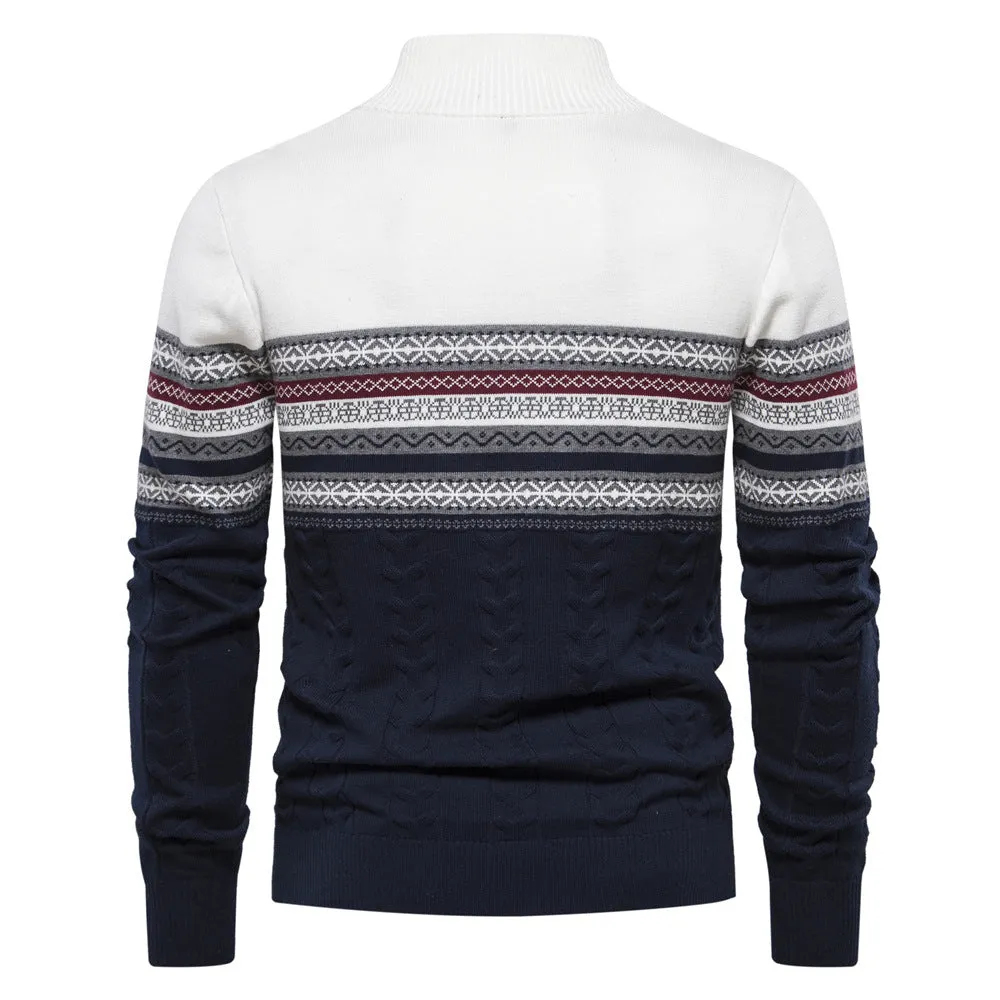 Men's Warm Winter Cotton Sweaters Ethnic Patterns Casual Sweater | M316