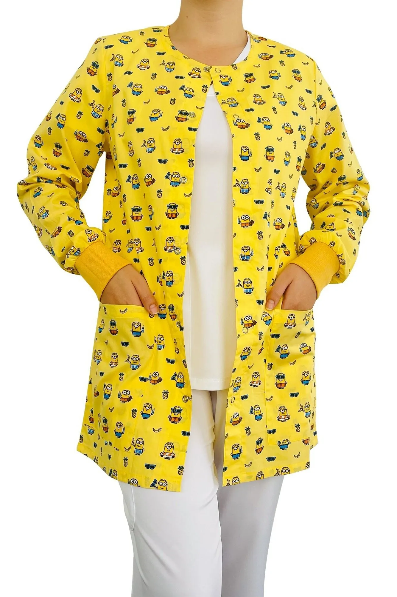 Minions Printed Scrub Jacket