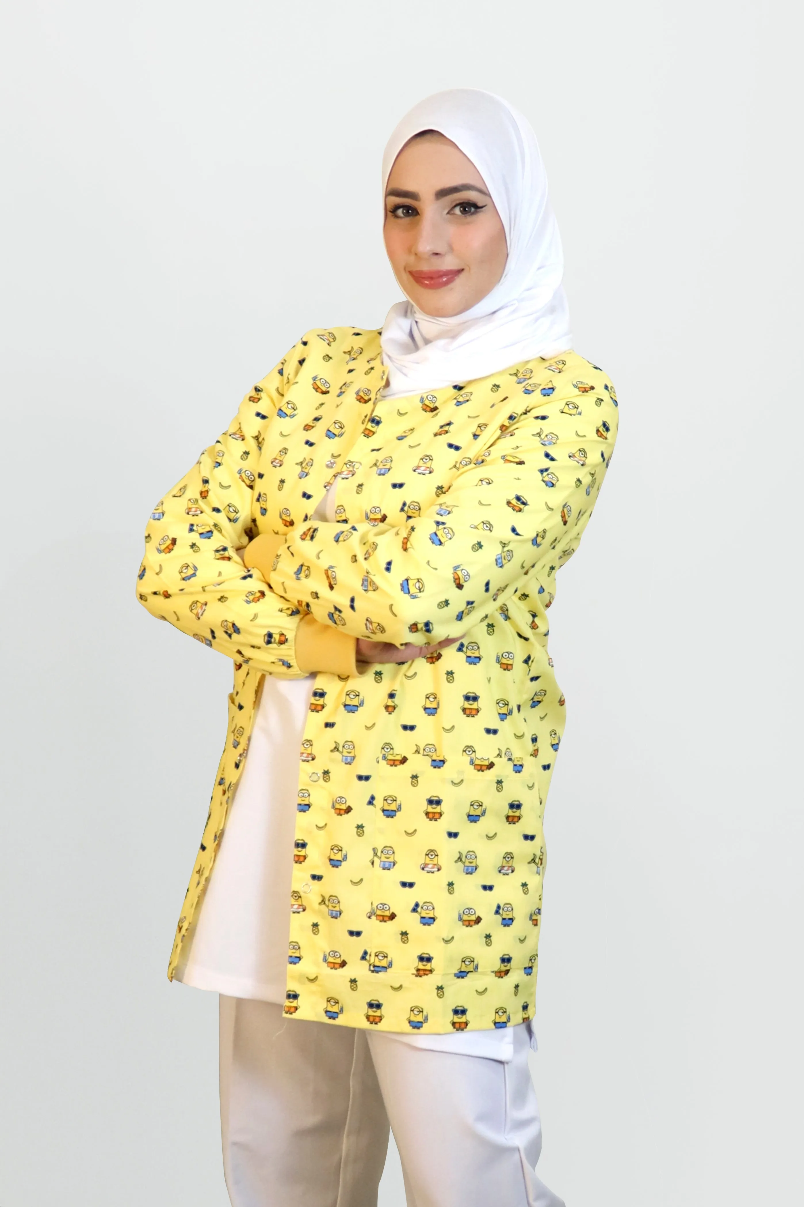 Minions Printed Scrub Jacket