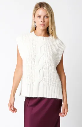 MOLLY SWEATER VEST IN CREAM