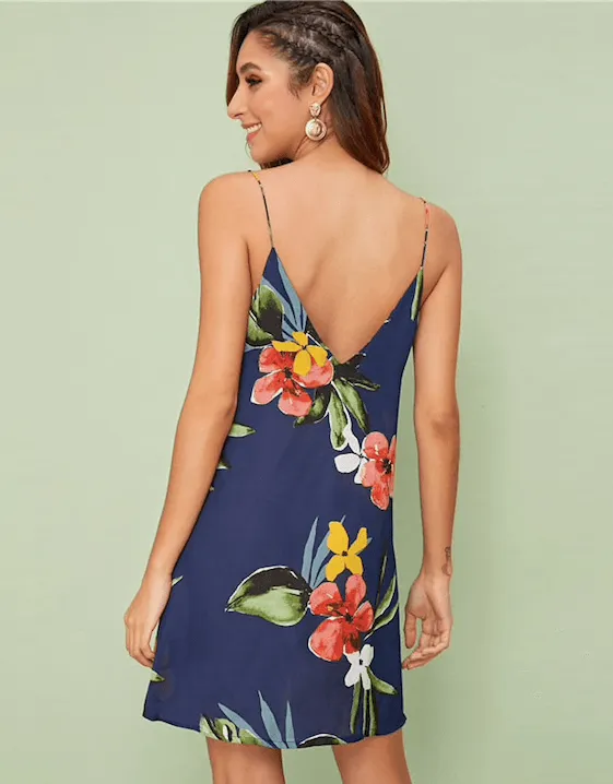 NAVY NICE CAMI DRESS