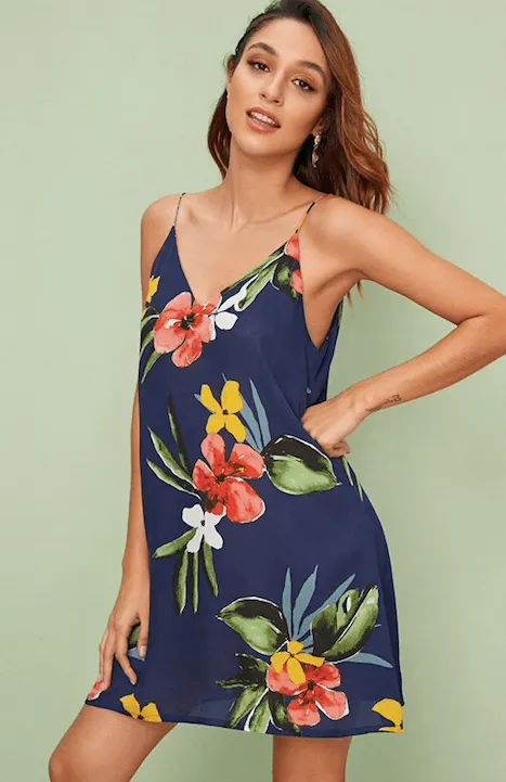 NAVY NICE CAMI DRESS