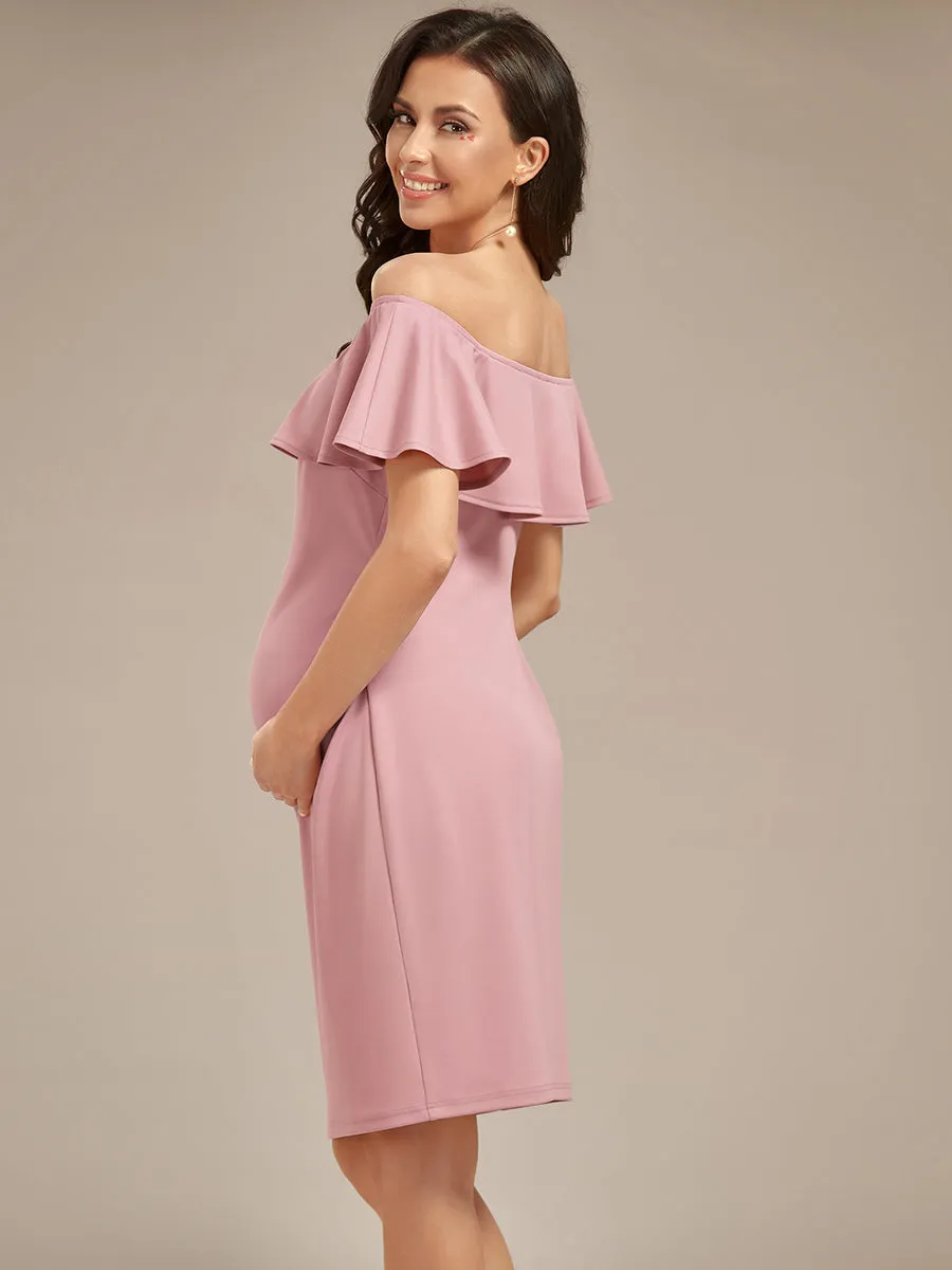 Off Shoulder Ruffles Wholesale Maternity Dresses