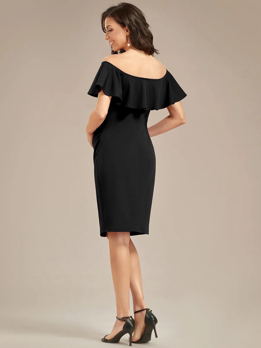 Off Shoulder Ruffles Wholesale Maternity Dresses