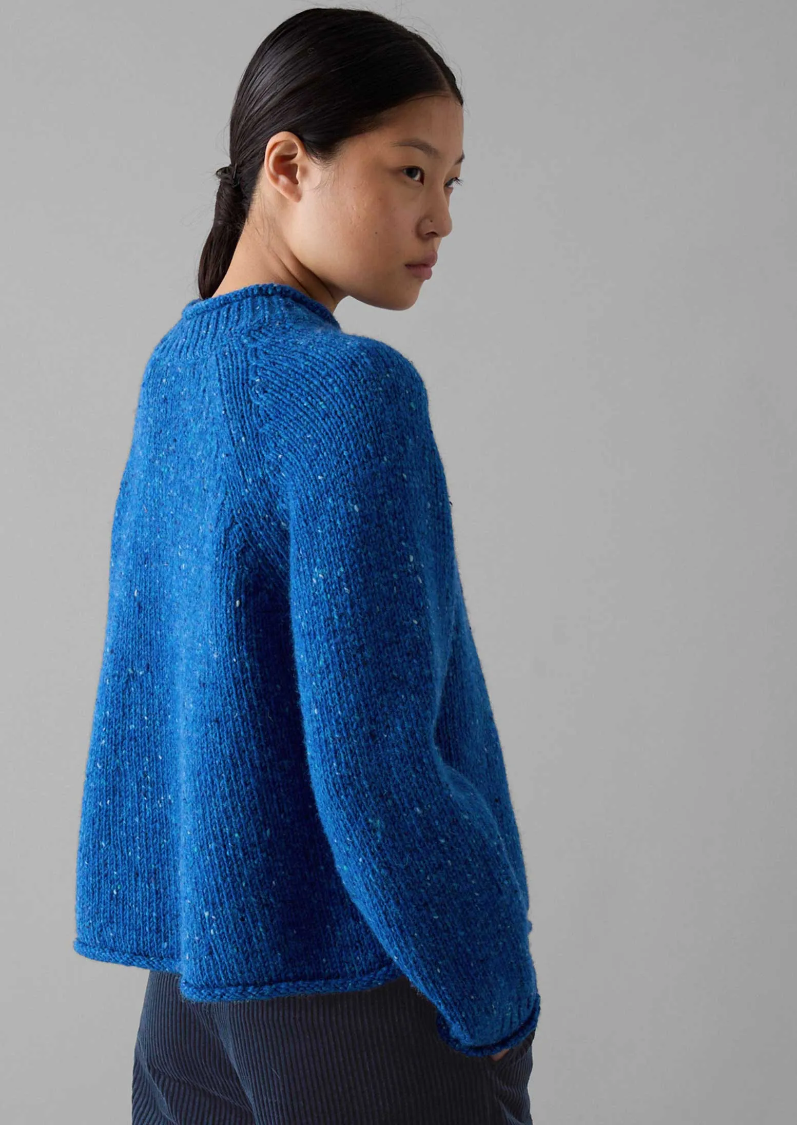 Orla Donegal Wool Sweater | Neptune Blue