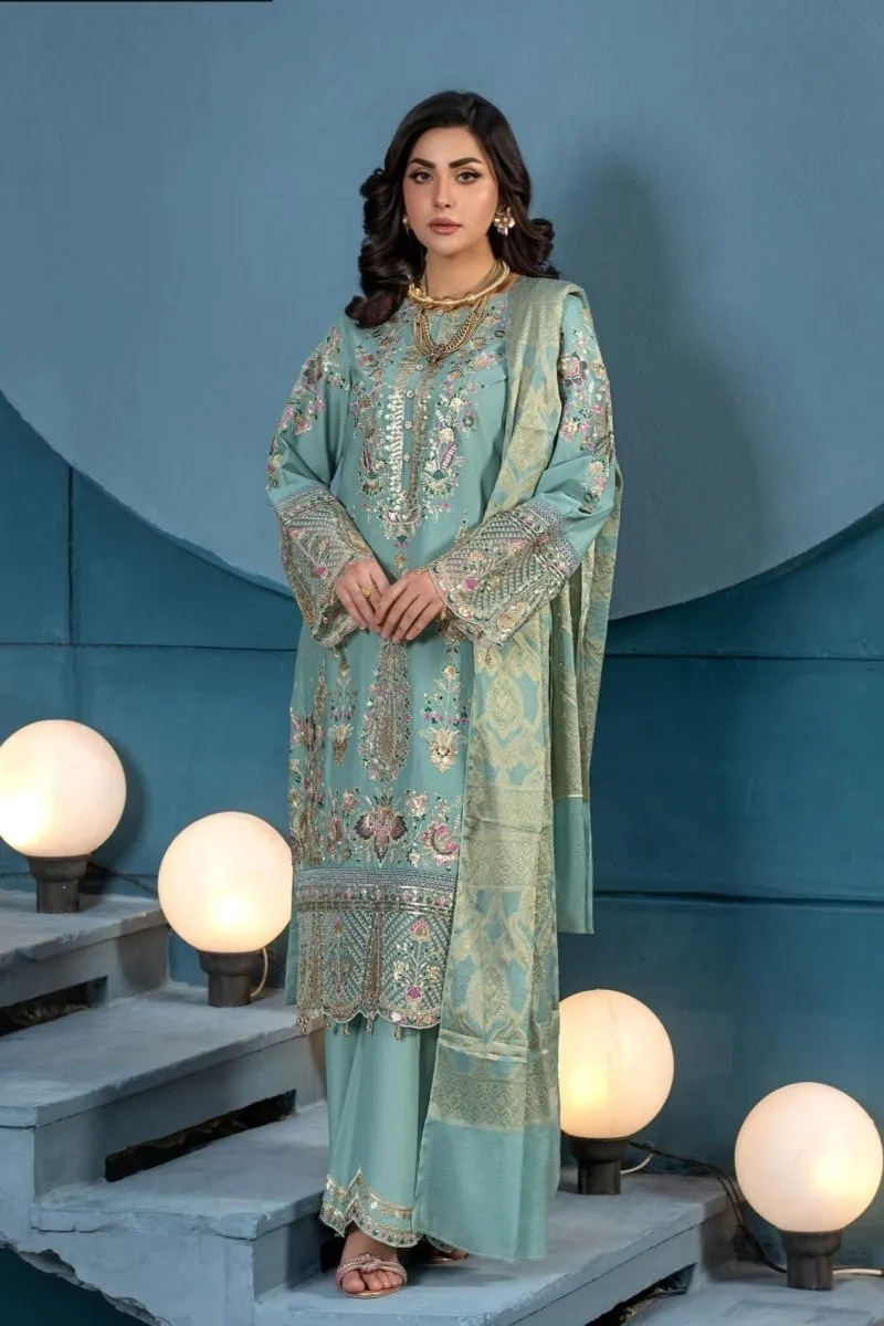 Parishey Embroidered 3 Piece Pakistani Suit PAR12