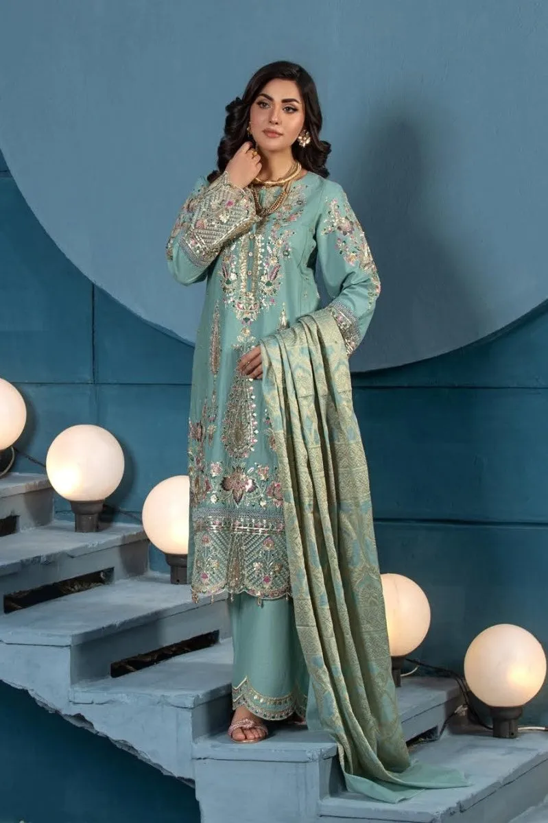 Parishey Embroidered 3 Piece Pakistani Suit PAR12