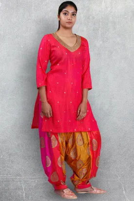 Pink Patiala Suit