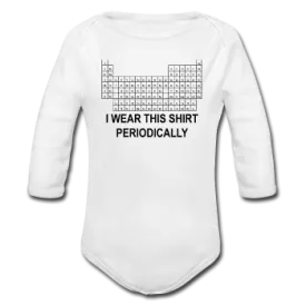 "I Wear this Shirt Periodically" (black) - Baby Long Sleeve One Piece