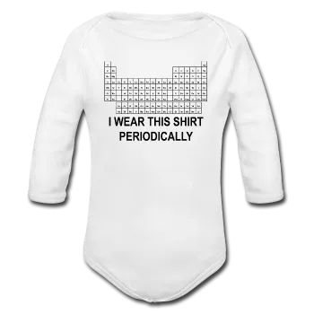 "I Wear this Shirt Periodically" (black) - Baby Long Sleeve One Piece