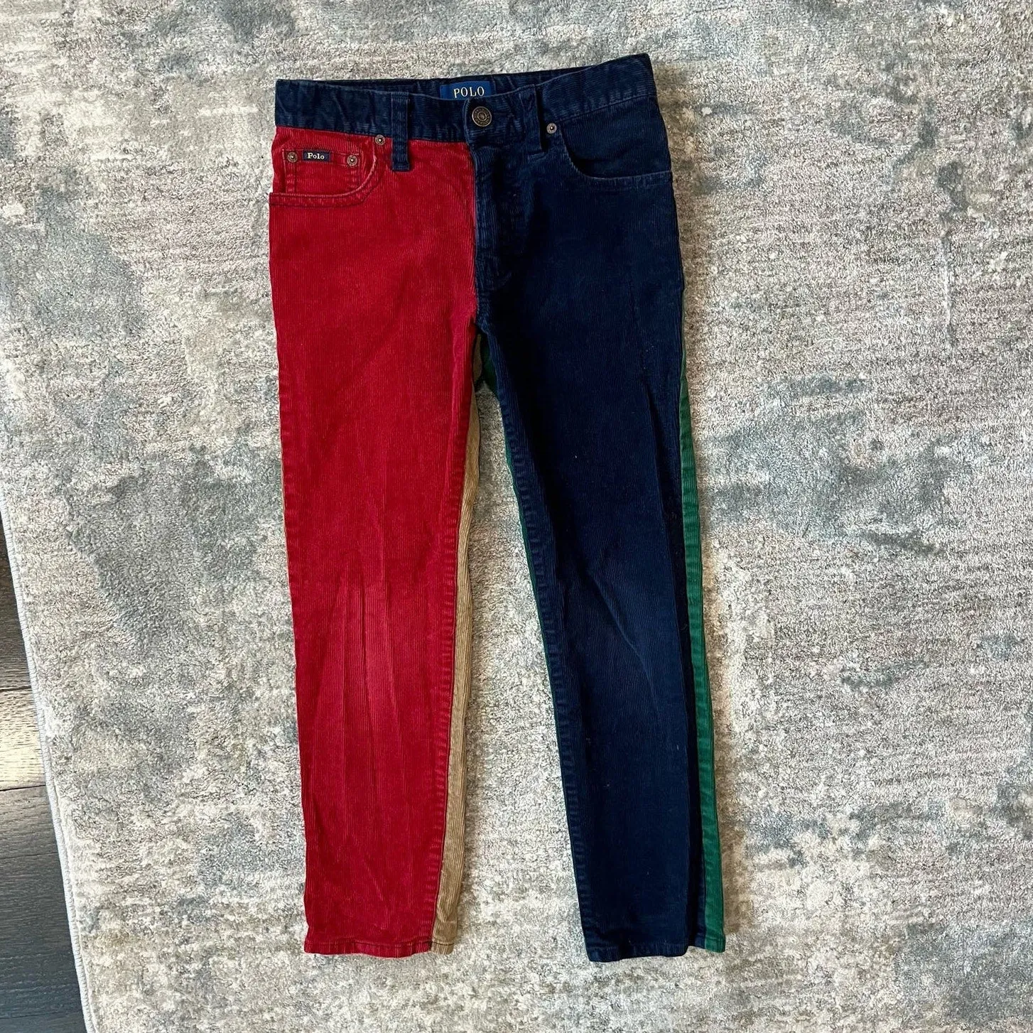 Ralph Lauren Boys Color Block Corduroy Pants 6