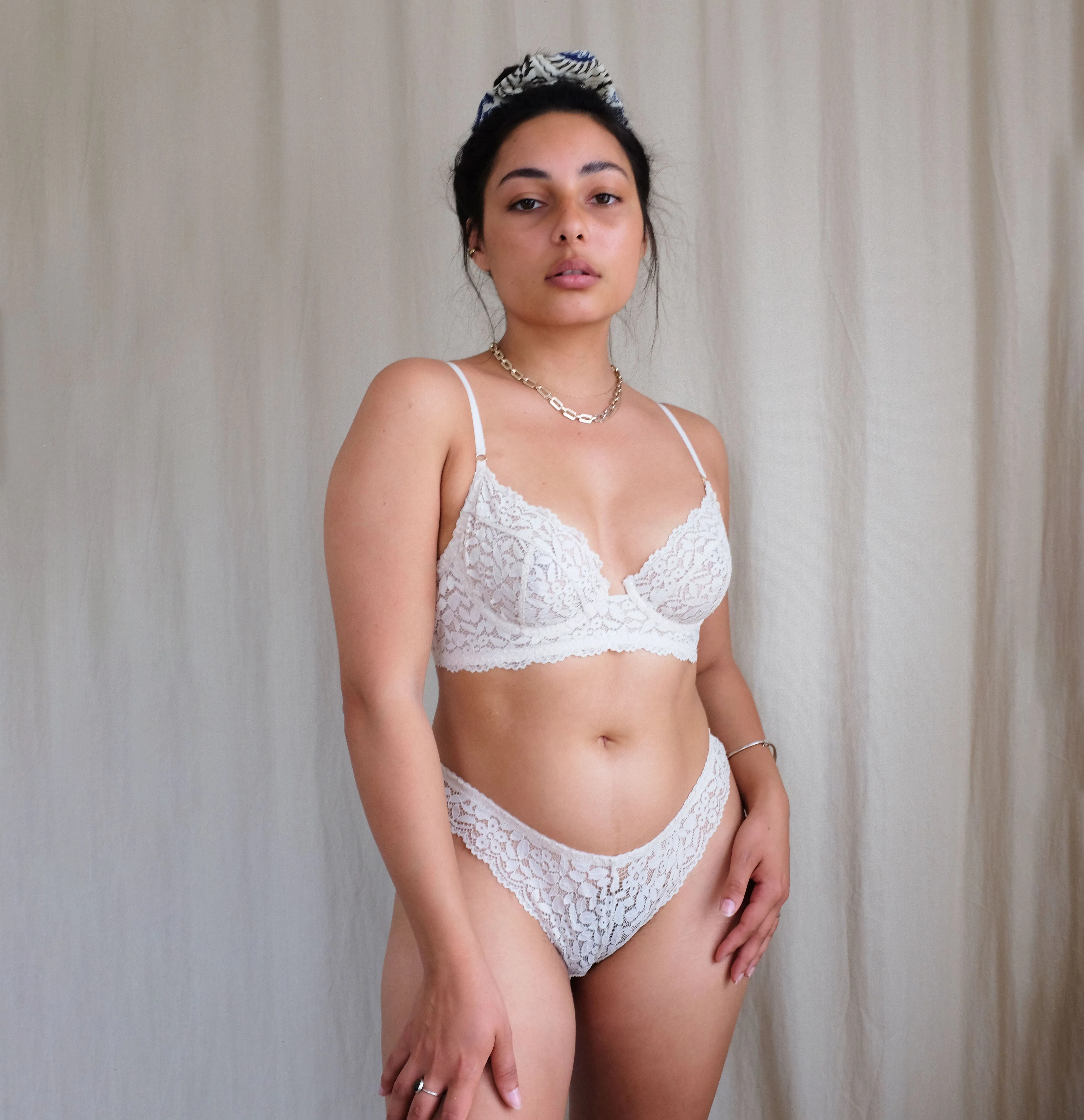 Retro lace brazilian [Ivory]