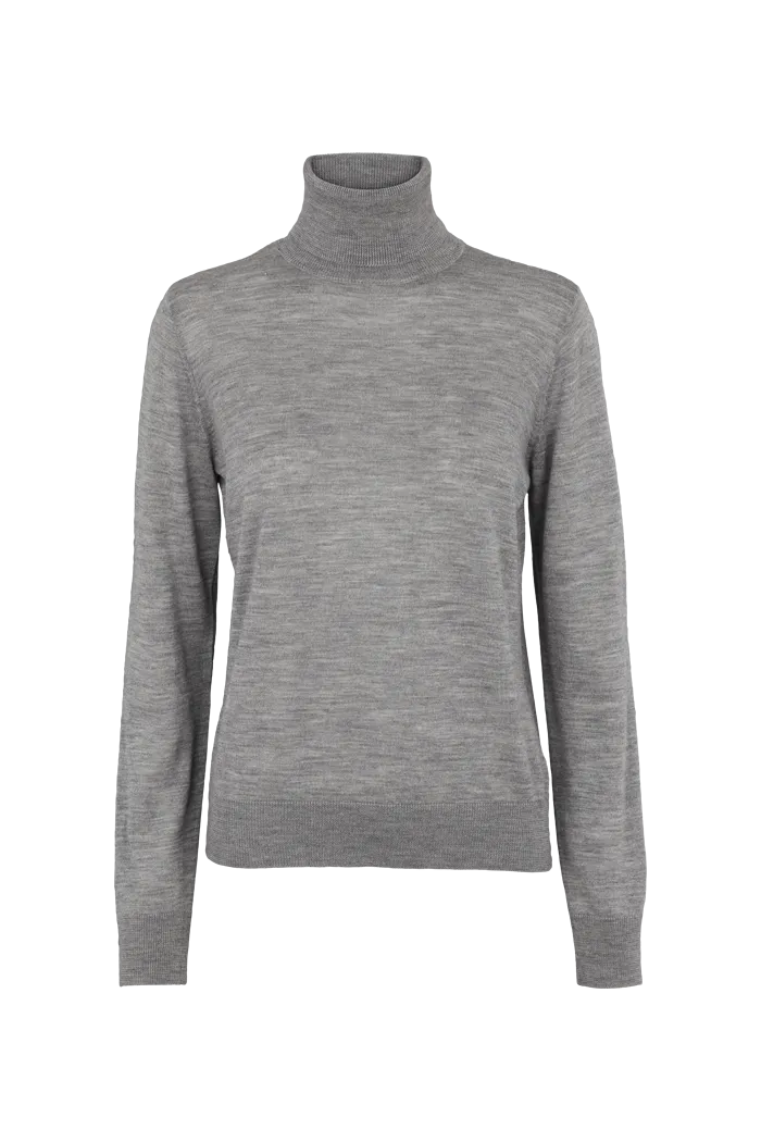 Vera Roll Neck - Light Grey Mel.