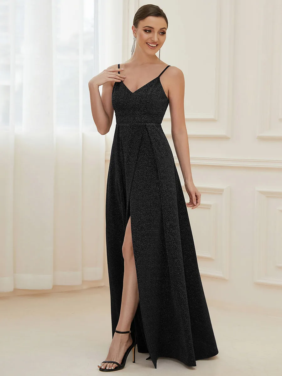 Wholesale Spaghetti Straps Evening Dresses With Pleated Decoration