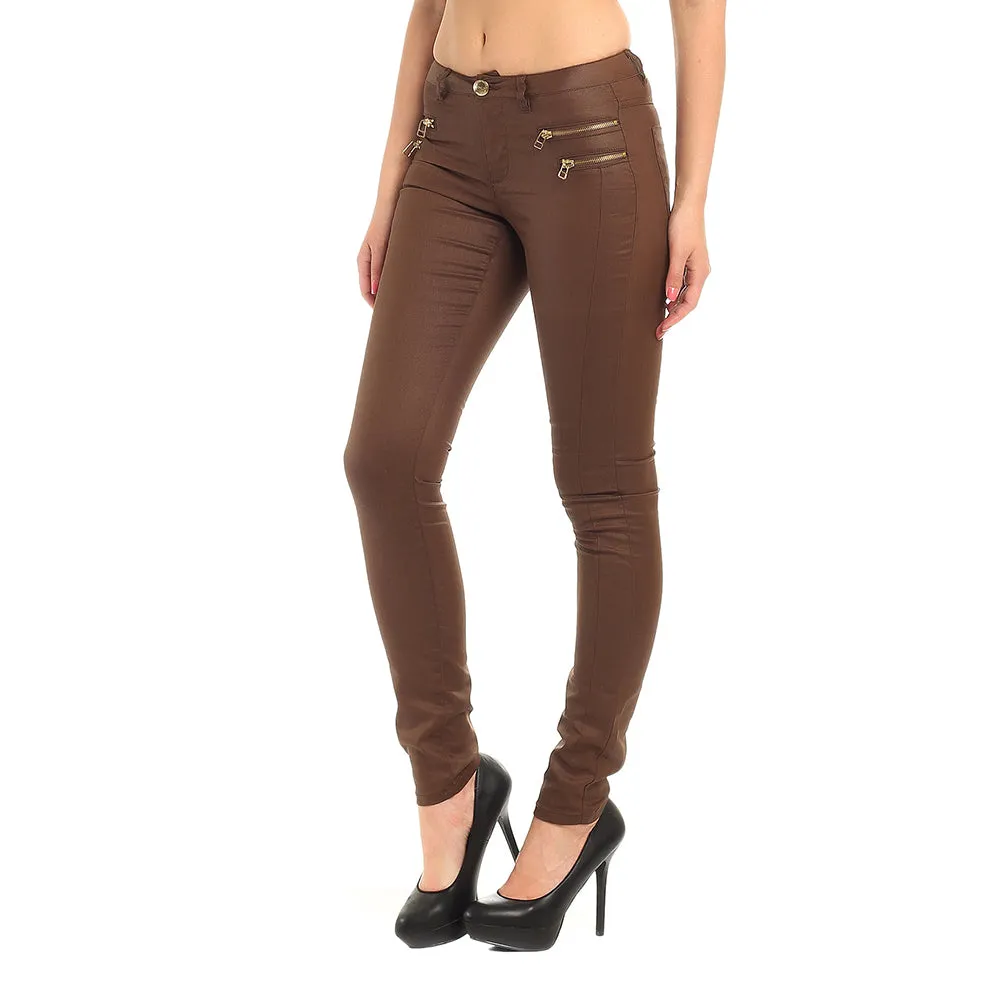 Women's Leather Jeans - Sheila