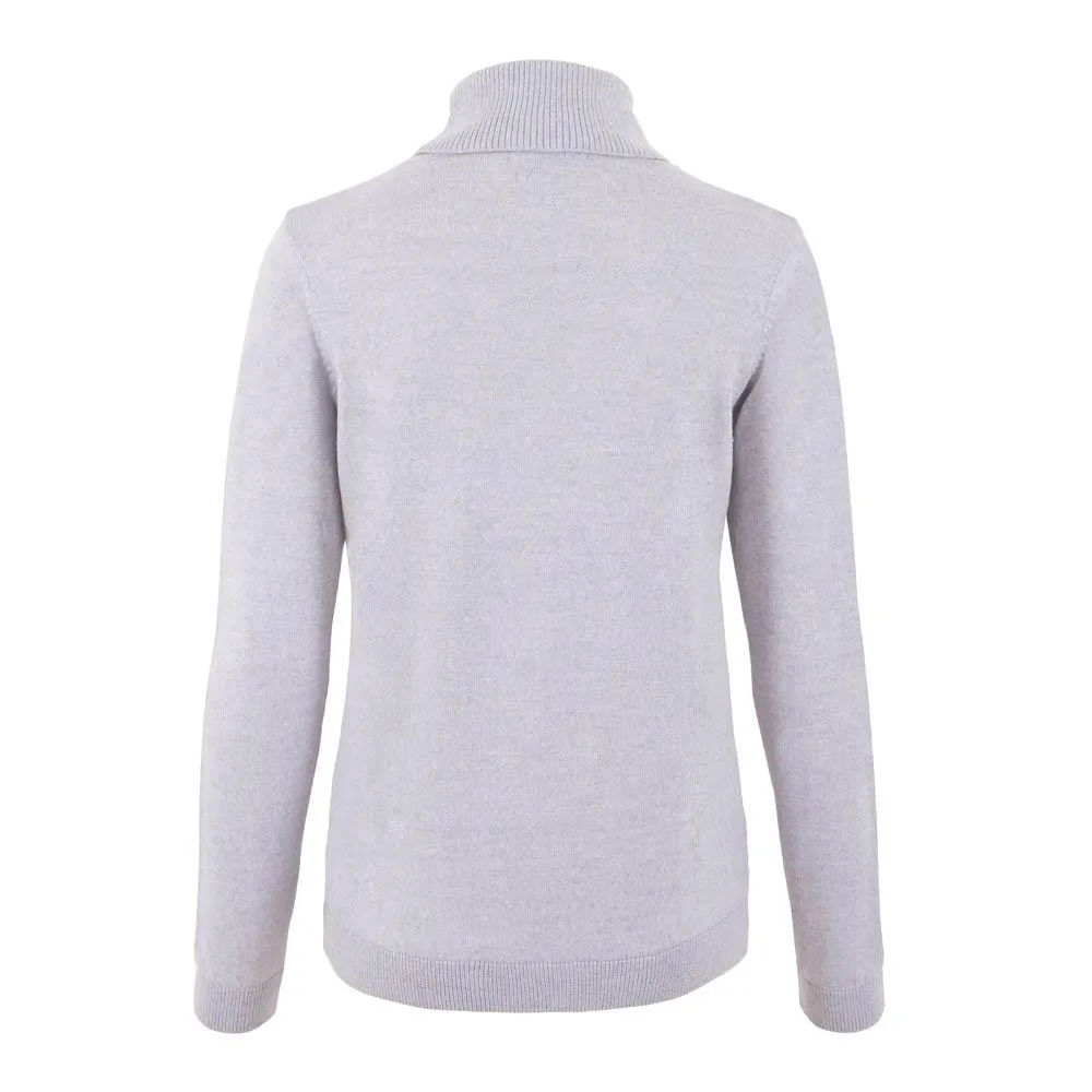 Womens Pure Extra Fine Merino Wool Roll Neck Jumper